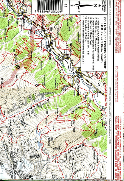 Carta n. 11 Domodossola e Val Formazza 1:50.000. Carta dei sentieri e dei rifugi