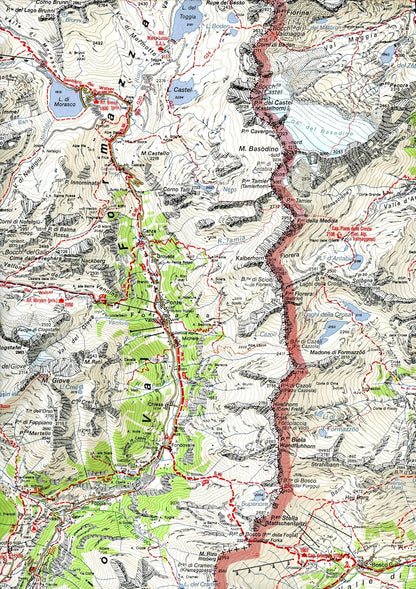 Carta n. 11 Domodossola e Val Formazza 1:50.000. Carta dei sentieri e dei rifugi