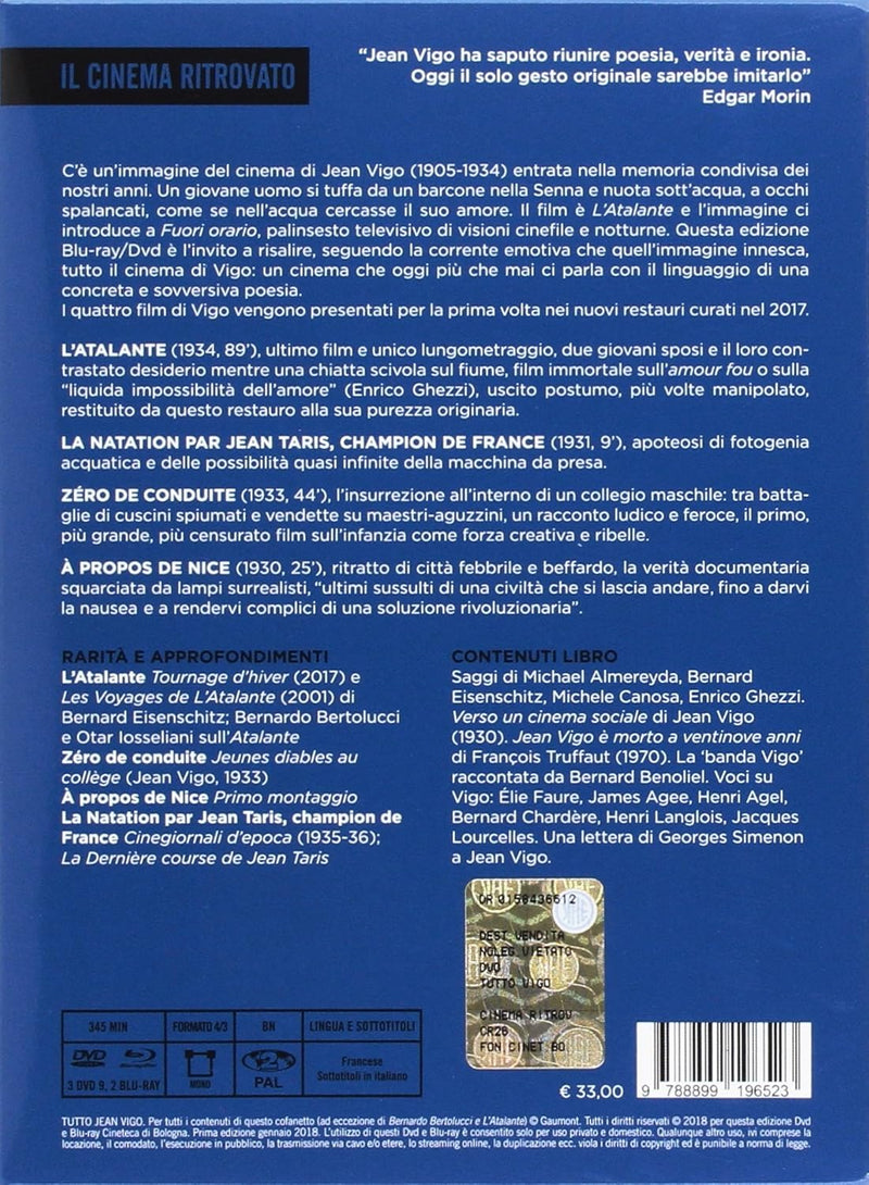 Tutto Jean Vigo. Con 2 Blu-ray. Con 3 DVD video