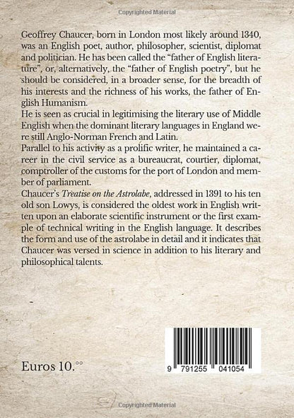 Geoffrey Chaucer - A Treatise On The Astrolabe. Ediz. Critica