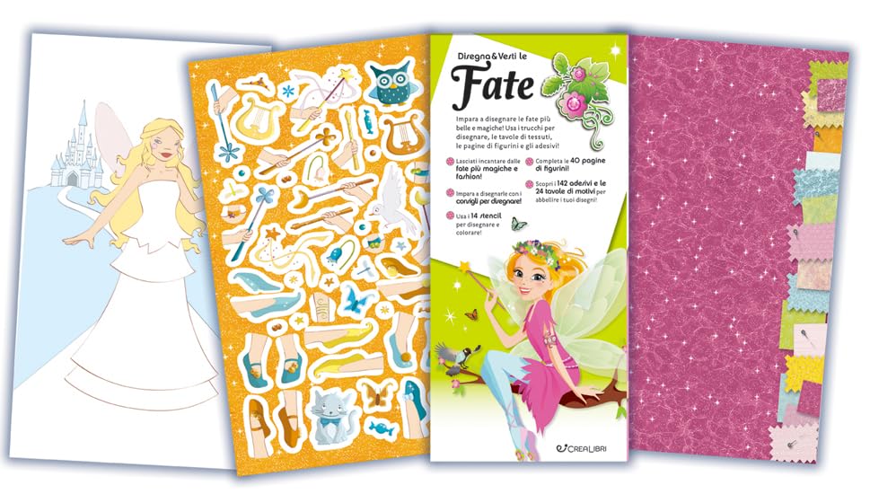 Lili Chantilly - Disegna E Vesti Le Fate. Fashion Girl. Con Adesivi. Ediz. A Colori. Ediz. A Spirale