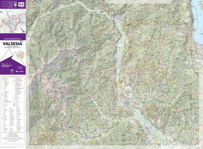 Valsesia sud-est. Varallo, Borgosesia, Monte Fenera, Cellio, Postua. Carta escursionistica 1:25.000: Wanderkarte 1:25000