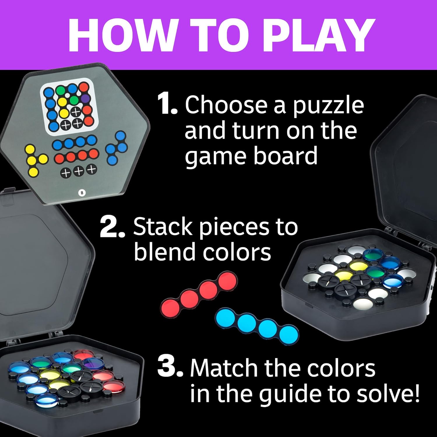 Learning Resources- Automático lógica Kanoodle Fusion Rompecabezas, Juego de Stem para niños de 7 años en adelante, Multicolor, Medium (EI-3082