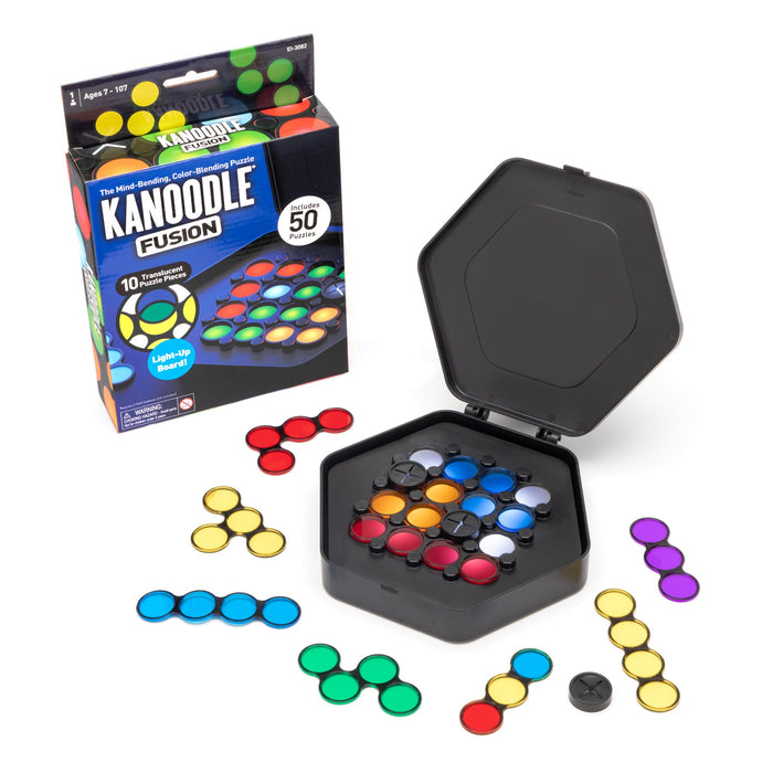 Learning Resources- Automático lógica Kanoodle Fusion Rompecabezas, Juego de Stem para niños de 7 años en adelante, Multicolor, Medium (EI-3082