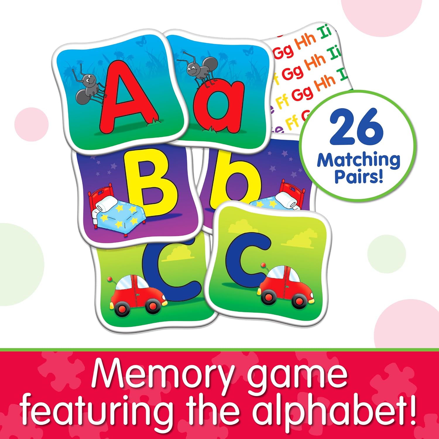 The Learning Journey: Match It Alphabet Memory - Letter Matching Game with 26 Matching Pairs - Memory Games for Kids 3 and Up – Helps Interactive Child Development, Reading and Recognition Skills