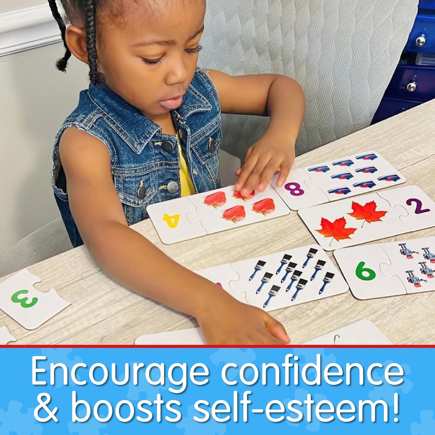 The Learning Journey Match It - Counting Memory Game For Kids - Helps Interactive Child Development, Problem-Solving and Counting Skills - Includes 30 Self-Correcting Puzzle Sets - For 4+ Years