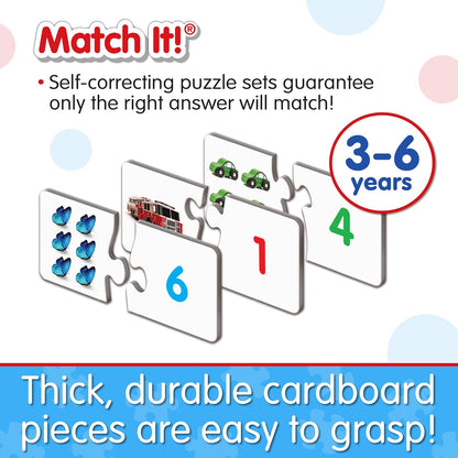 The Learning Journey Match It - Counting Memory Game For Kids - Helps Interactive Child Development, Problem-Solving and Counting Skills - Includes 30 Self-Correcting Puzzle Sets - For 4+ Years