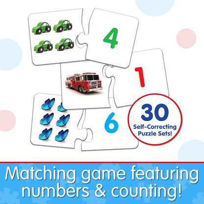 The Learning Journey Match It - Counting Memory Game For Kids - Helps Interactive Child Development, Problem-Solving and Counting Skills - Includes 30 Self-Correcting Puzzle Sets - For 4+ Years