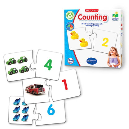 The Learning Journey Match It - Counting Memory Game For Kids - Helps Interactive Child Development, Problem-Solving and Counting Skills - Includes 30 Self-Correcting Puzzle Sets - For 4+ Years