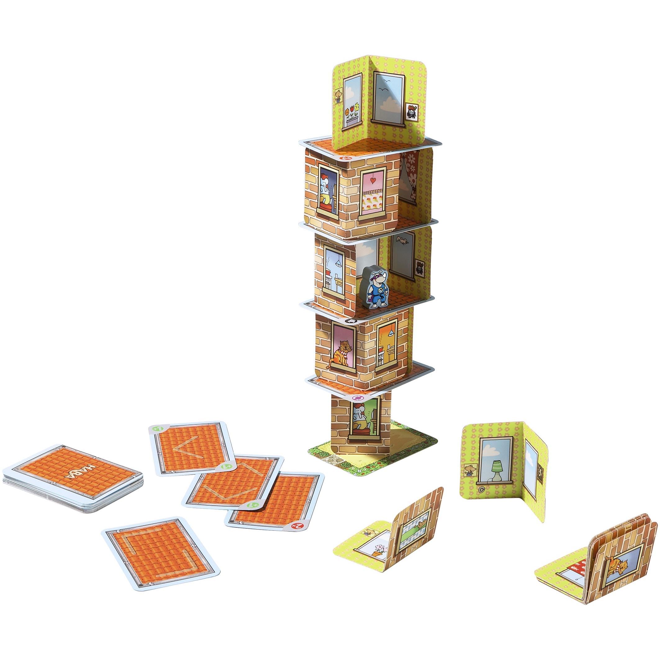 HABA 4789 Rhino Hero- A 3D stacking games for ages 5+ English version (Made in Germany