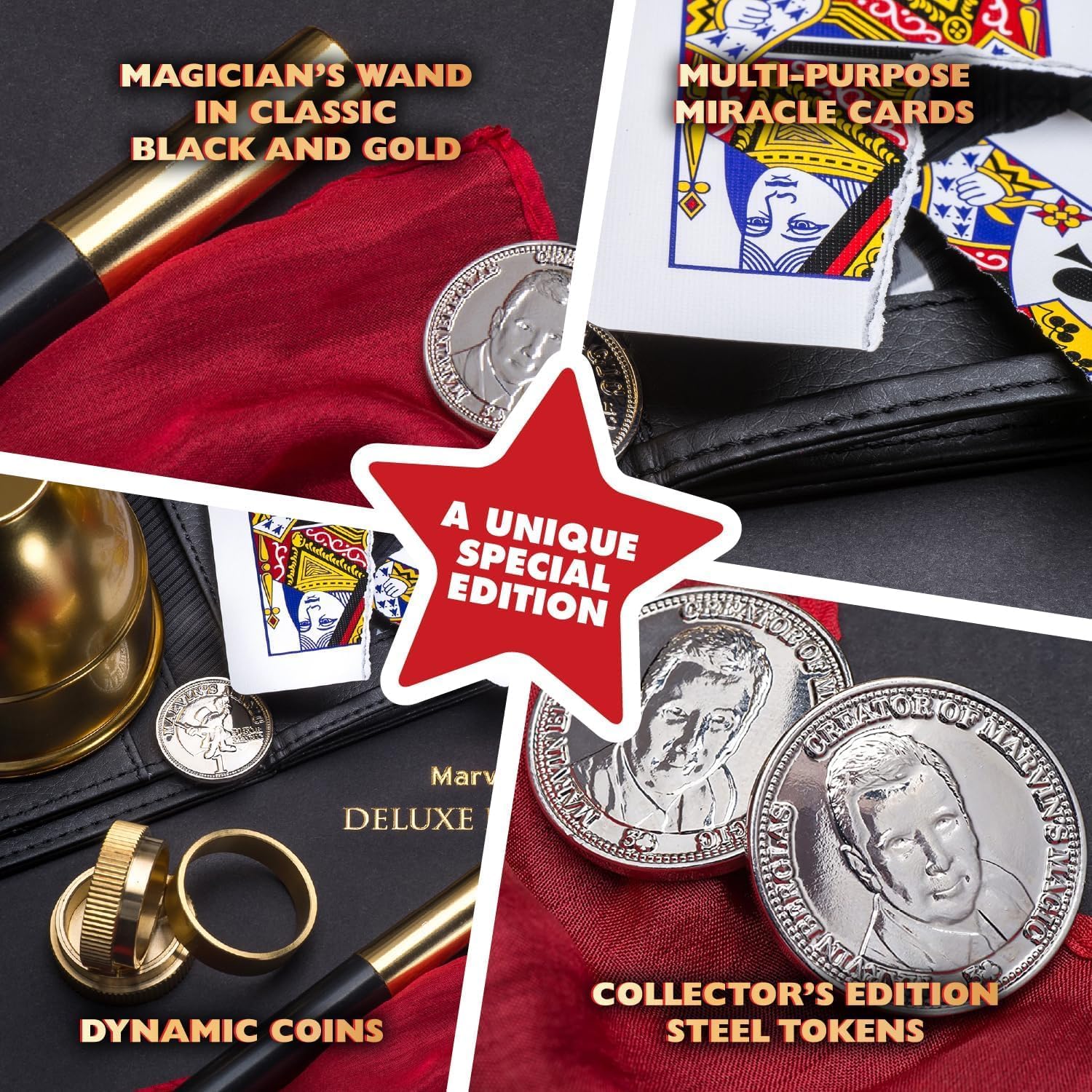 Marvin's Magic - Deluxe Box of Tricks | Executive Set of Magic Tricks | Magic Set for Beginner and Experienced Magicians | Magician Supplies Include Mystical Magic Cards, Dynamic Coins + More