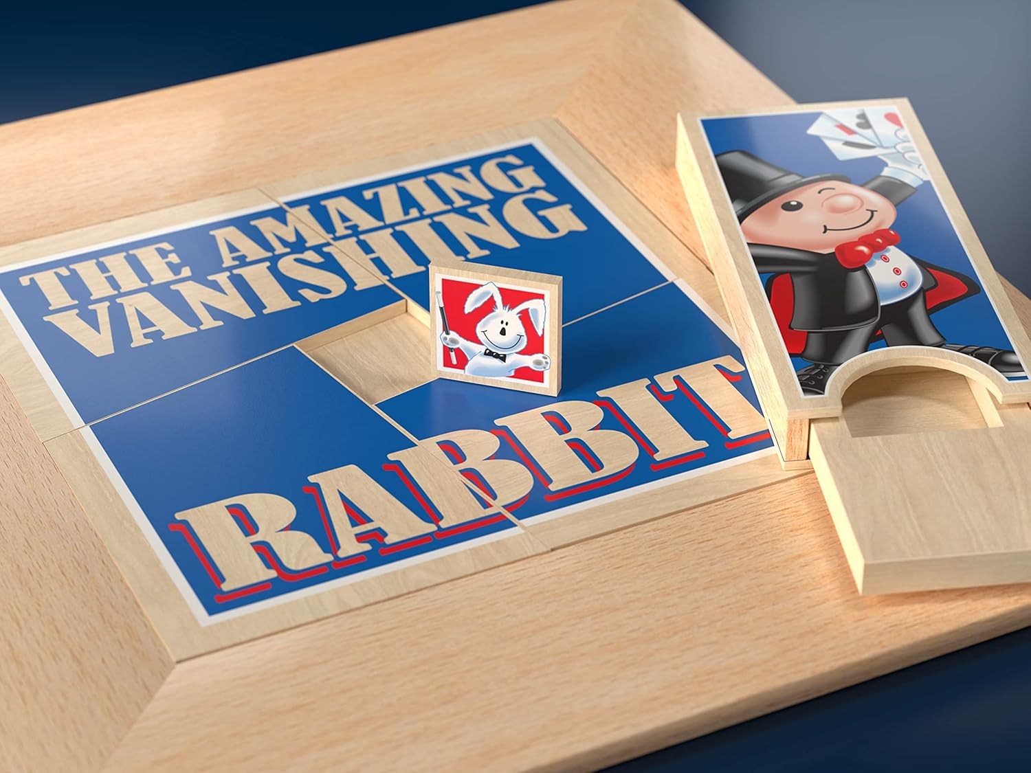 Marvin's Magic - Treasured Tricks Wooden Magic Tricks Set For Kids - Includes Escaping Coloured Blocks, Vanishing Rabbit Illusion, Amazing Rising Cards + More