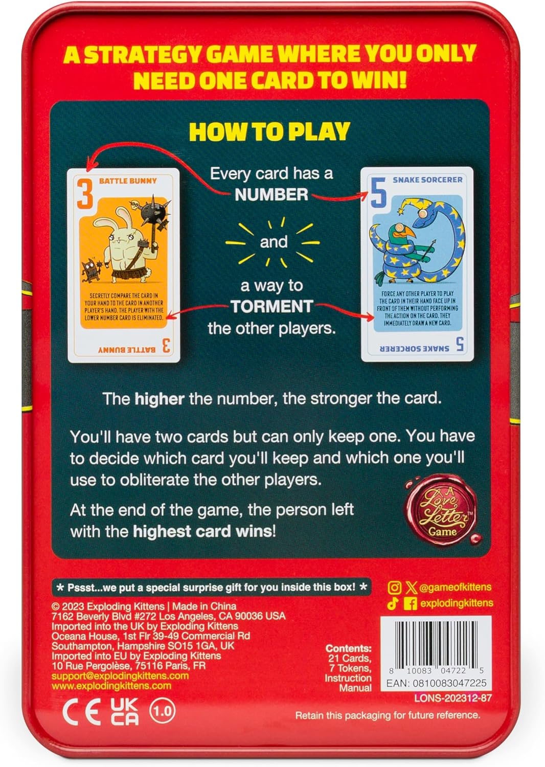 Exploding Kittens Presents Power Hungry Pets Tin