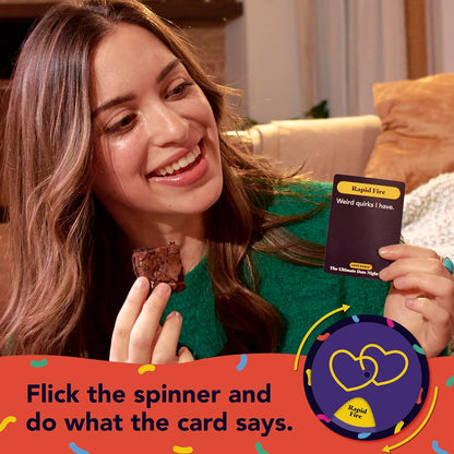 WHAT DO YOU MEME? El mejor juego de citas nocturnas de Relatable, de los creadores de Let's Get Deep, el relleno perfecto de calcetines para mujer, incluye 300 cartas, spinner e instrucciones de juego