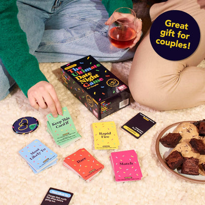 WHAT DO YOU MEME? El mejor juego de citas nocturnas de Relatable, de los creadores de Let's Get Deep, el relleno perfecto de calcetines para mujer, incluye 300 cartas, spinner e instrucciones de juego