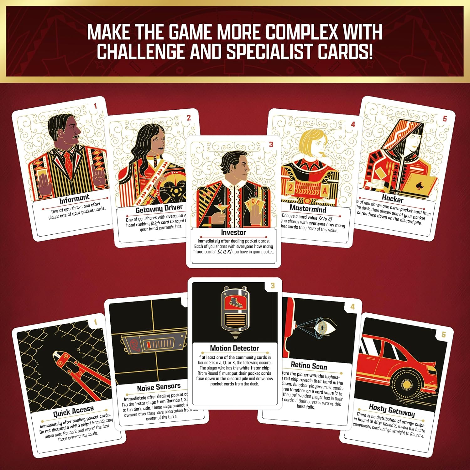 Thames & Kosmos - The Gang - Cooperative Poker Card Game, Family Game for Games Night, Game for Adults and Kids, Strategy Game, For 3 to 6 Players, Ages 10+
