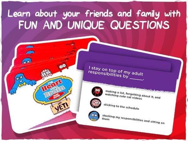 The Awkward Yeti Heart and Brain Card Game