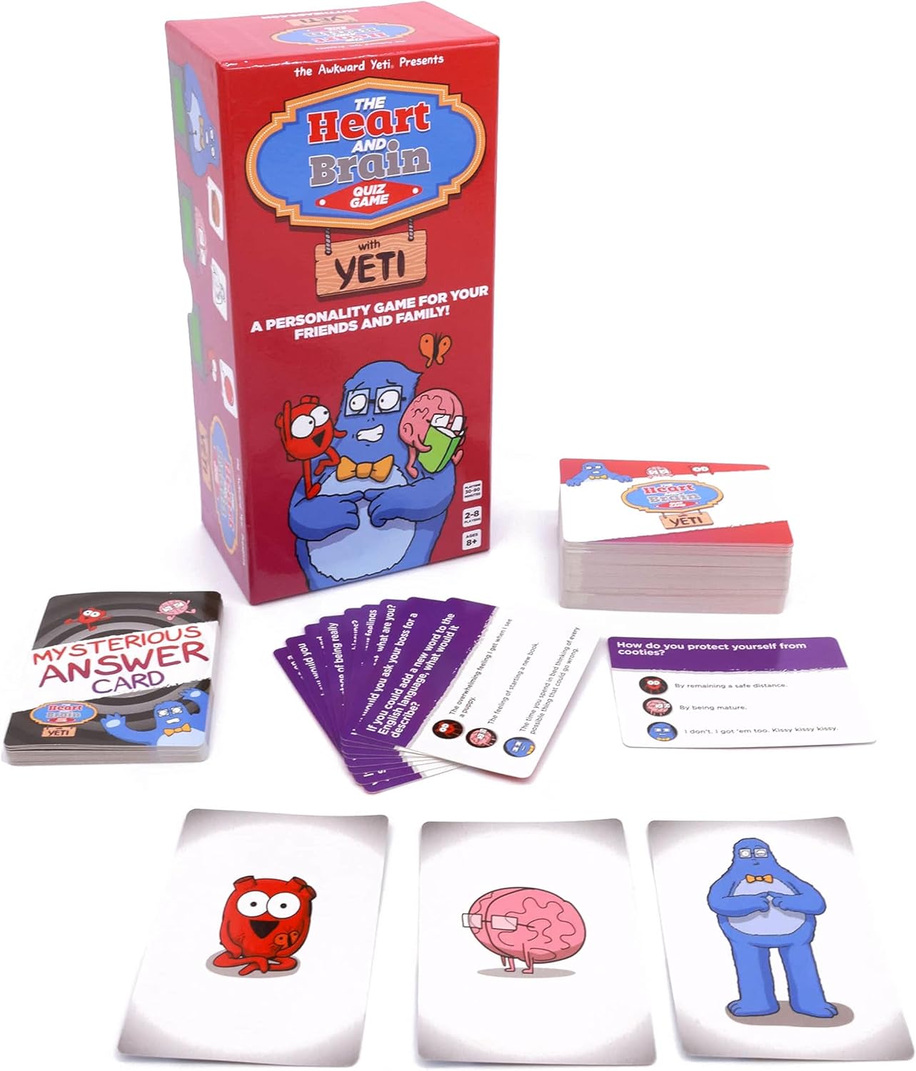 The Awkward Yeti Heart and Brain Card Game
