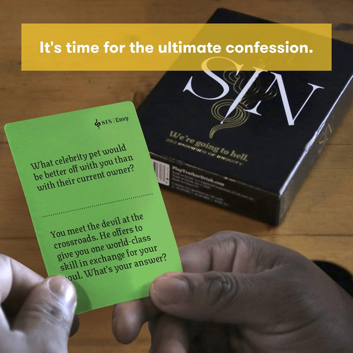 Truth or Drink: Sin Expansion Pack | Fun and Wild Card Games for Adults | Seven Deadly Sins Theme | For Game Night, College Party, Camping Games, Beach Day or Funny Gift