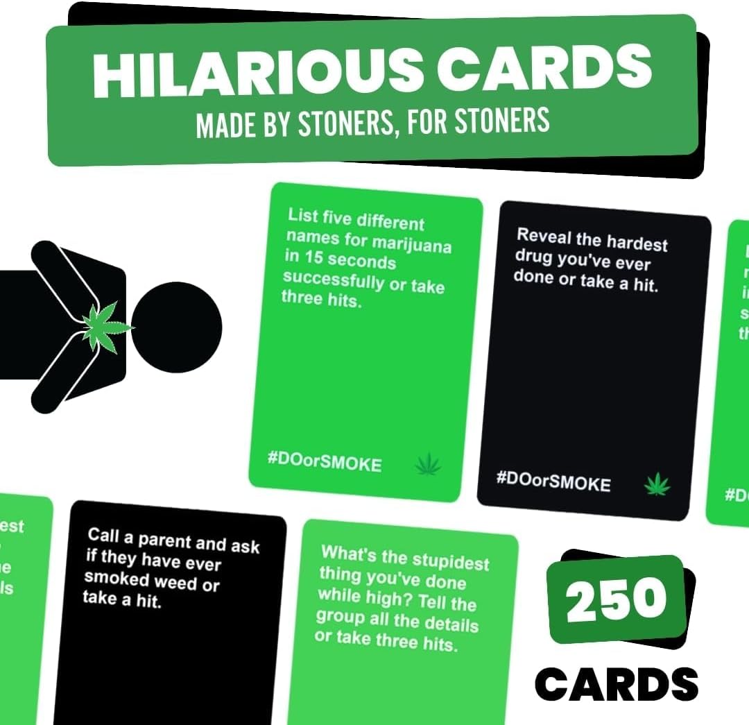 Do or Smoke Party Game for Adults - from The Makers of Do or Drink - Easy to Play Adult Card Game with 250 Challenge Cards - Trivia Games, Party Challenges, Versus, Truth Cards and More
