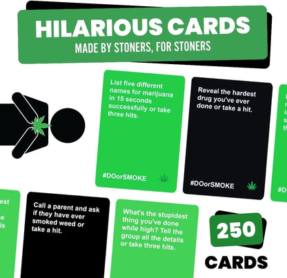 Do or Smoke Party Game for Adults - from The Makers of Do or Drink - Easy to Play Adult Card Game with 250 Challenge Cards - Trivia Games, Party Challenges, Versus, Truth Cards and More