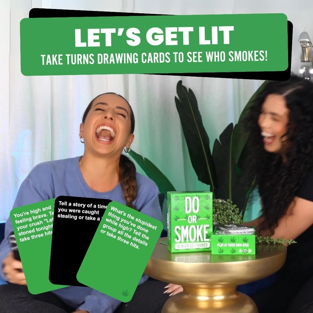 Do or Smoke Party Game for Adults - from The Makers of Do or Drink - Easy to Play Adult Card Game with 250 Challenge Cards - Trivia Games, Party Challenges, Versus, Truth Cards and More