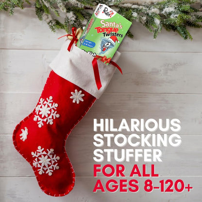 Really?! Santa's Tongue Twisters Kartenspiel, Weihnachtsspiele für Familien, lustige Strumpffüller-Idee, Urlaubsparty-Spiel für Kinder und Erwachsene, pädagogische Geschenke unter 10 Dollar
