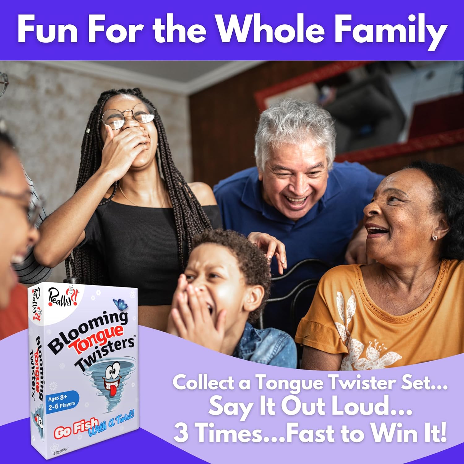 Really?! Hilarious Card Games for Kids 8-12 Teens Adults, Educational Family Party Games with Tongue Twisters, Memory and Travel Games, Homeschool, School, Gifts for Boys 8-12 Girls…