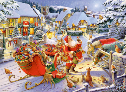 Ravensburger 12000040 - Christmas Collection No.1 Christmas Market & Santa's Christmas Supper -2 x 500 piece Jigsaw Puzzle - puzzle for adults and kids age 12 years up