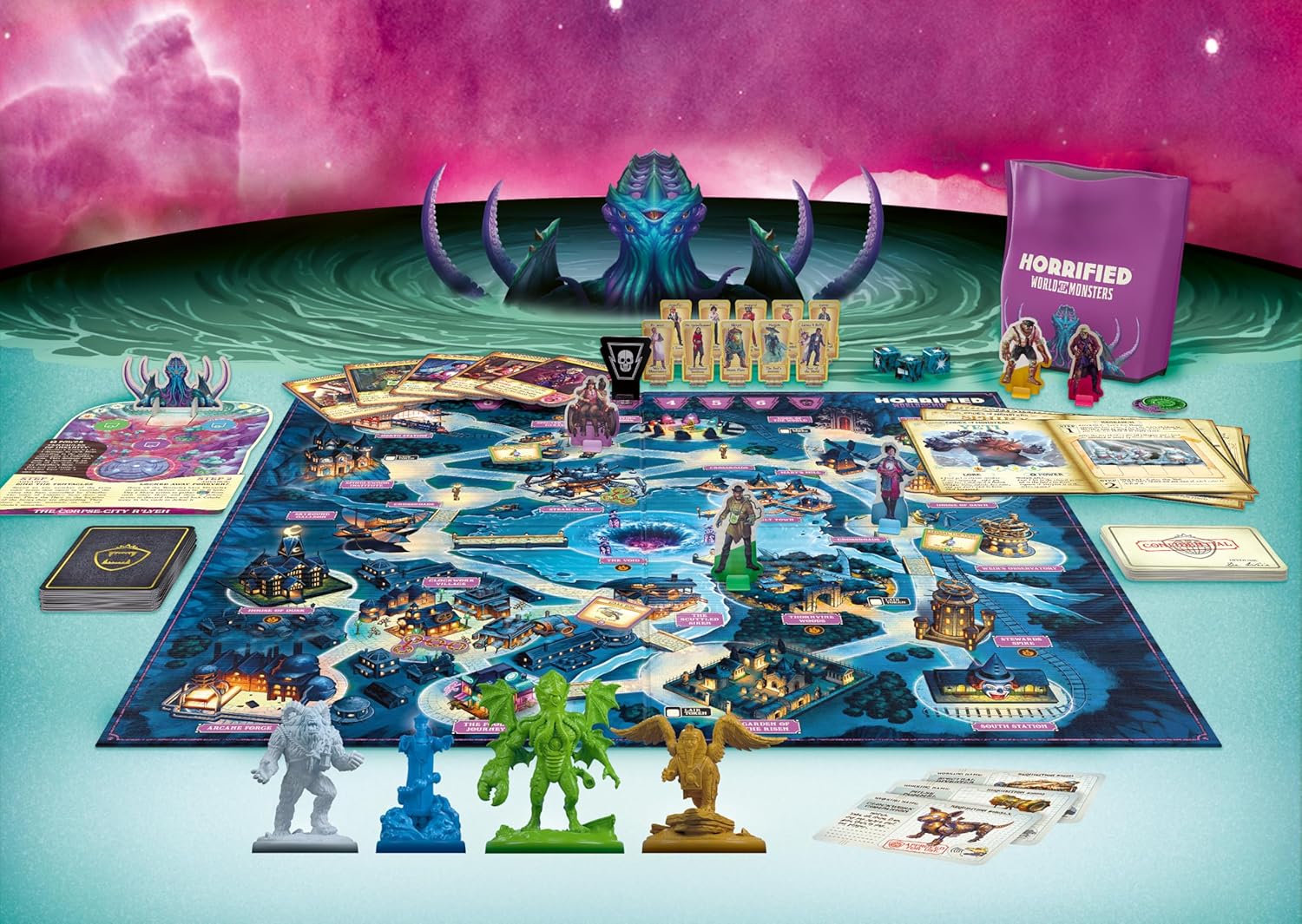 Ravensburger Horrified World of Monsters Game Immersive Strategy Board Game for Adults and Kids Age 10 Years Up - 2 to 5 Players - 2024