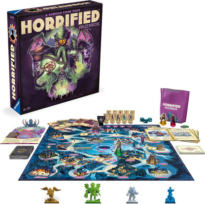Ravensburger Horrified World of Monsters Game Immersive Strategy Board Game for Adults and Kids Age 10 Years Up - 2 to 5 Players - 2024