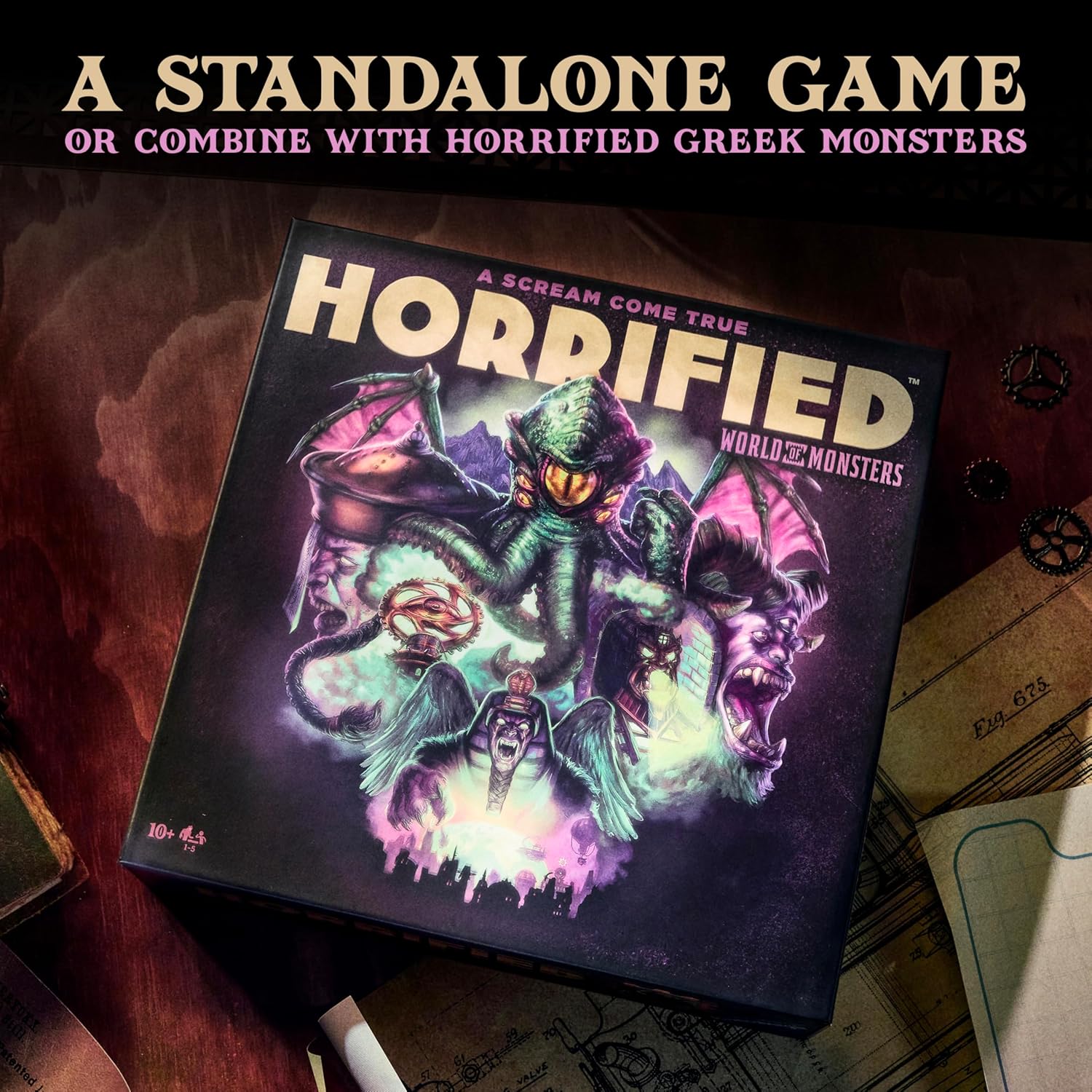 Ravensburger Horrified World of Monsters Game Immersive Strategy Board Game for Adults and Kids Age 10 Years Up - 2 to 5 Players - 2024