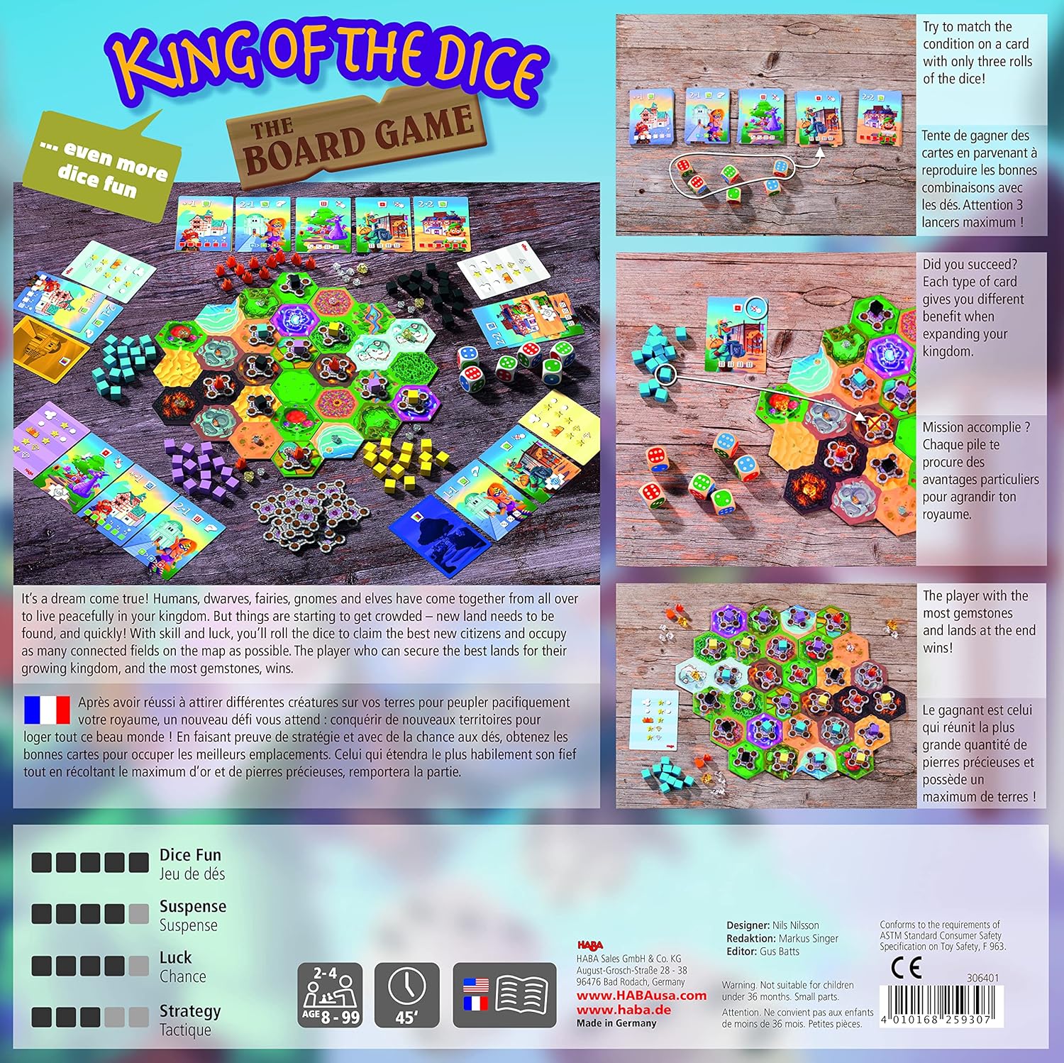 HABA King of The Dice - A Challenging and Fun Dice Game for Ages 8 and Up