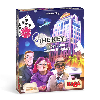 HABA The Key - Royal Casino Burglary- Deduction Game, Ages 10+, 1-4 Players, Unique Clue Mechanism, Engaging Crime Solving, Strategy Board Game with Repeat Play