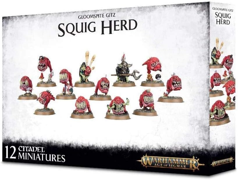 Games Workshop - Warhammer Age of Sigmar - Gloomspite Gitz: Squig Herd, Black