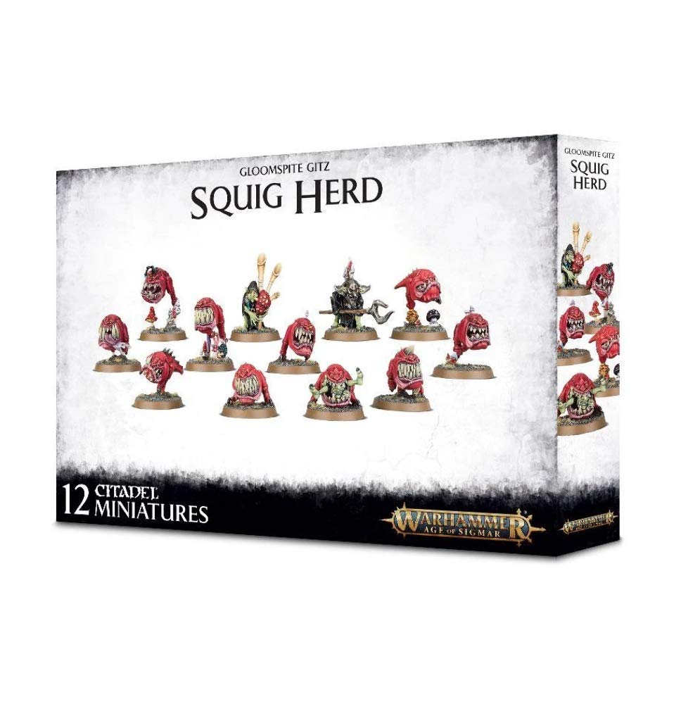 Games Workshop - Warhammer Age of Sigmar - Gloomspite Gitz: Squig Herd, Black
