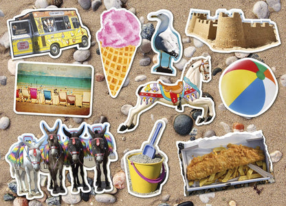 At the Seaside | 12 XXL Piece Jigsaw Puzzle | Dementia Puzzle | Extra Large Piece Jigsaw Puzzle for Alzheimer’s | Premium 100% Recycled Board | Gift for Elderly Grandparents | Gibsons Games