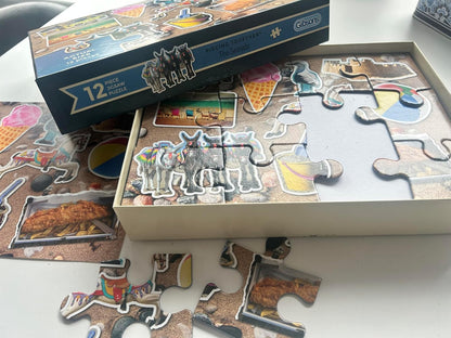 At the Seaside | 12 XXL Piece Jigsaw Puzzle | Dementia Puzzle | Extra Large Piece Jigsaw Puzzle for Alzheimer’s | Premium 100% Recycled Board | Gift for Elderly Grandparents | Gibsons Games