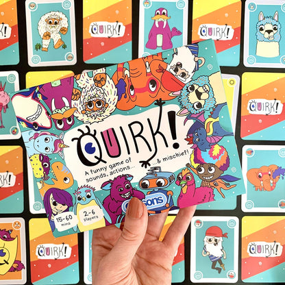 Gibsons Quirk! Silly Card Collecting Game | Action-Packed: Squawk like a parrot, dance like a robot for Christmas & Birthdays| Family Game for Kids & Adults | Ages 5+, 2-6 Players
