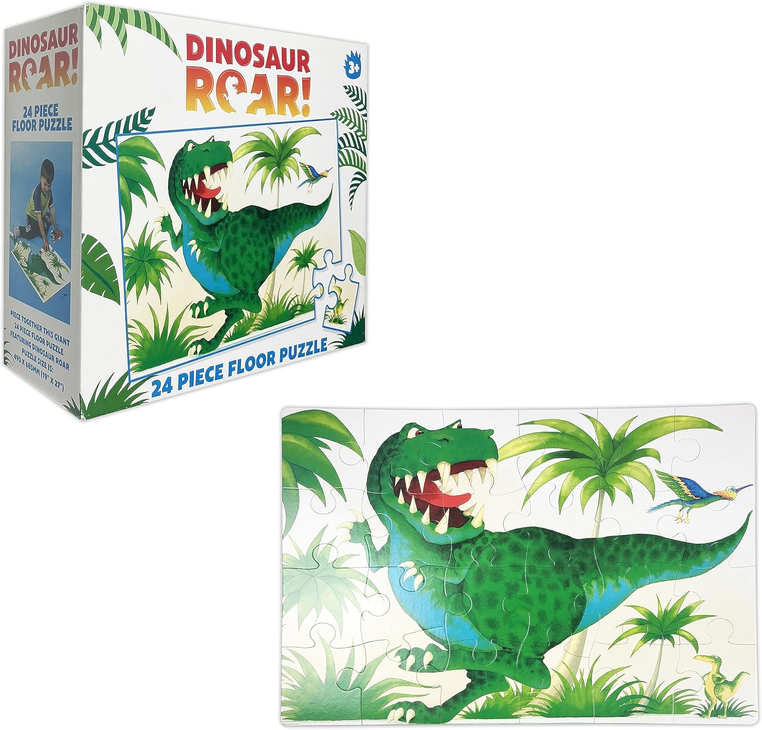 Paul Lamond 4555 Dinosaur Roar Jumbo Floor Puzzle (24 Pieces