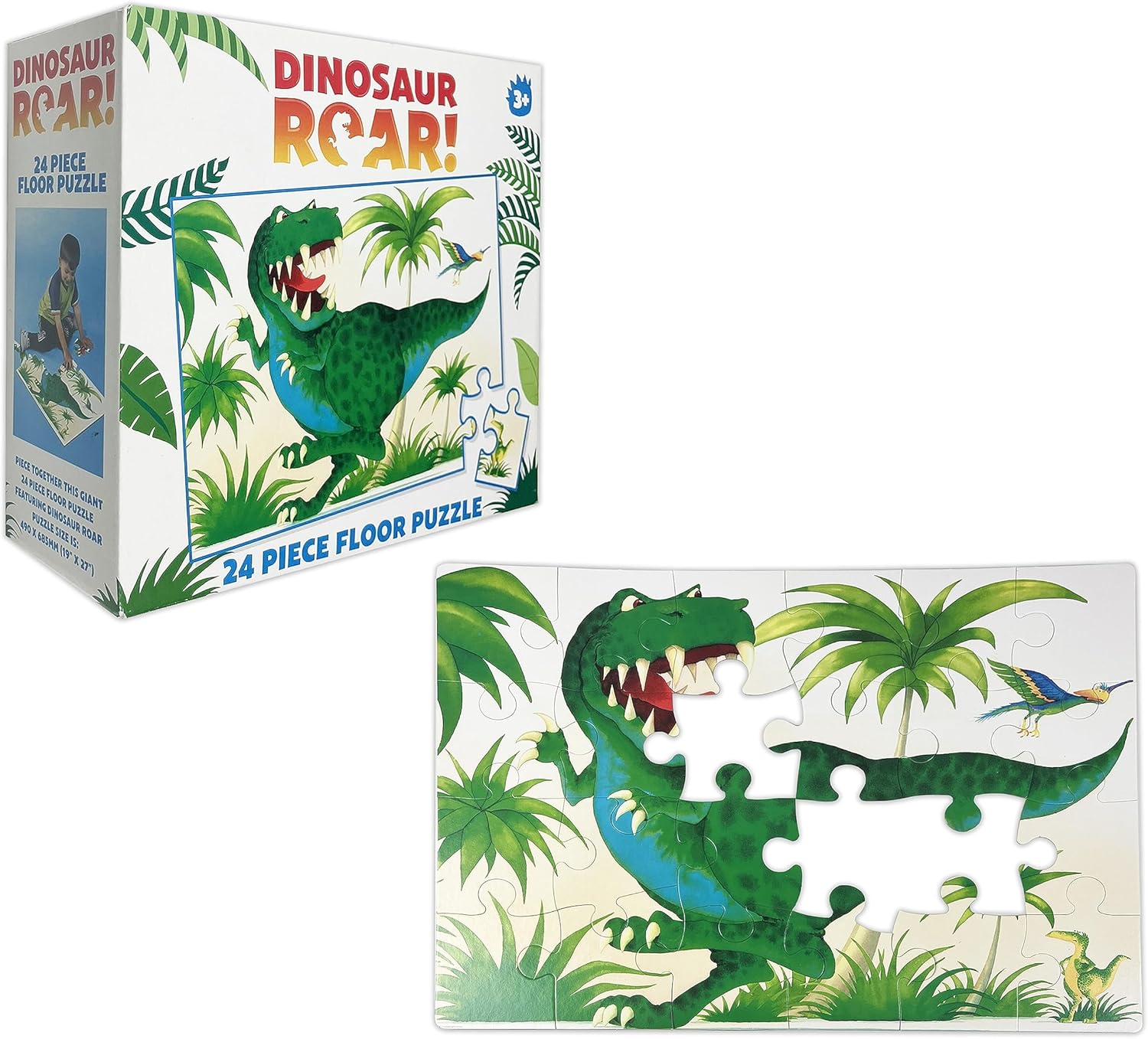 Paul Lamond 4555 Dinosaur Roar Jumbo Floor Puzzle (24 Pieces