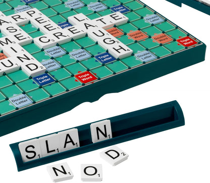 Ideal | Large Print Scrabble: Extra board with clear, large-print text and letter tiles | Games | Word | For 2-4 Players | Ages 10+, 11213, Green, Board: 37cm x 37cm / Tiles: 2.3cm x 2.3cm