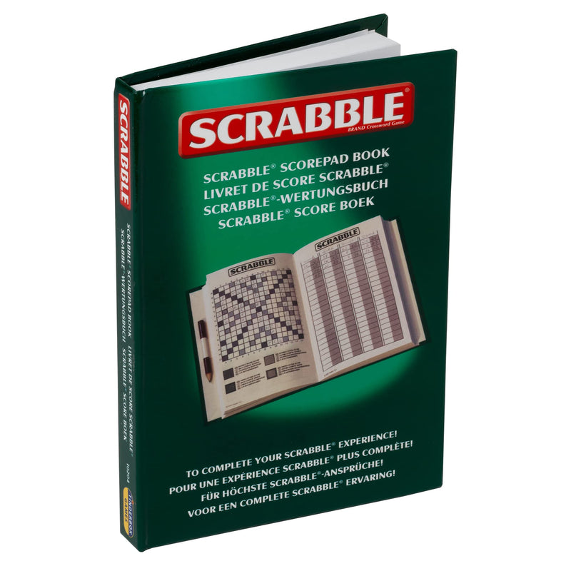 IDEAL | Scrabble: Classic Scorepad Book to complete your Scrabble experience | Classic Games | Word Games | For 2-4 Players | Ages 10+, Green/White