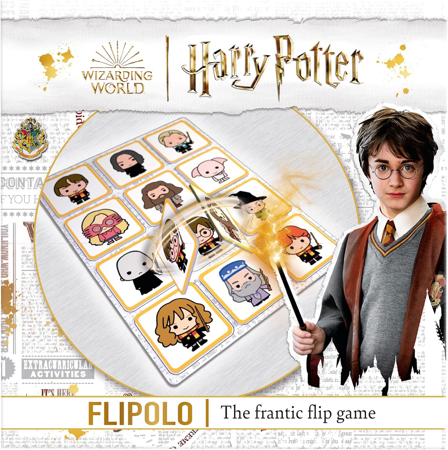 IDEAL | Harry Potter Flipolo game: The Frantic Flip Matching Game | Family Games | For 2-4 Players | Ages 5+