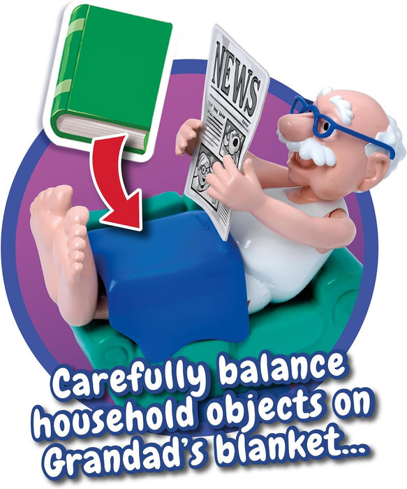 IDEAL Grandad Tickle Toes: the stack, tickle and topple fun children’s board game, kids action games for 2-4 players, for family and preschool kids 4+