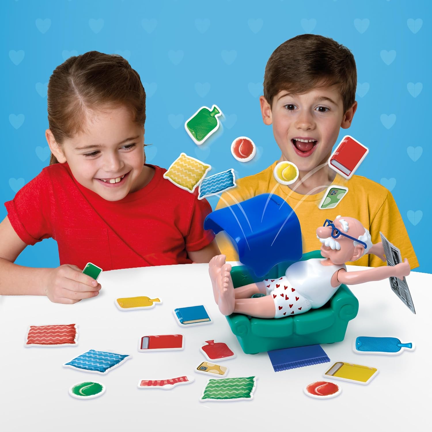 IDEAL Grandad Tickle Toes: the stack, tickle and topple fun children’s board game, kids action games for 2-4 players, for family and preschool kids 4+