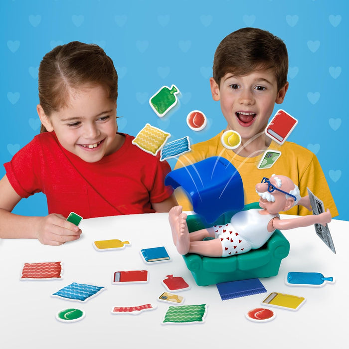 IDEAL Grandad Tickle Toes: the stack, tickle and topple fun children’s board game, kids action games for 2-4 players, for family and preschool kids 4+
