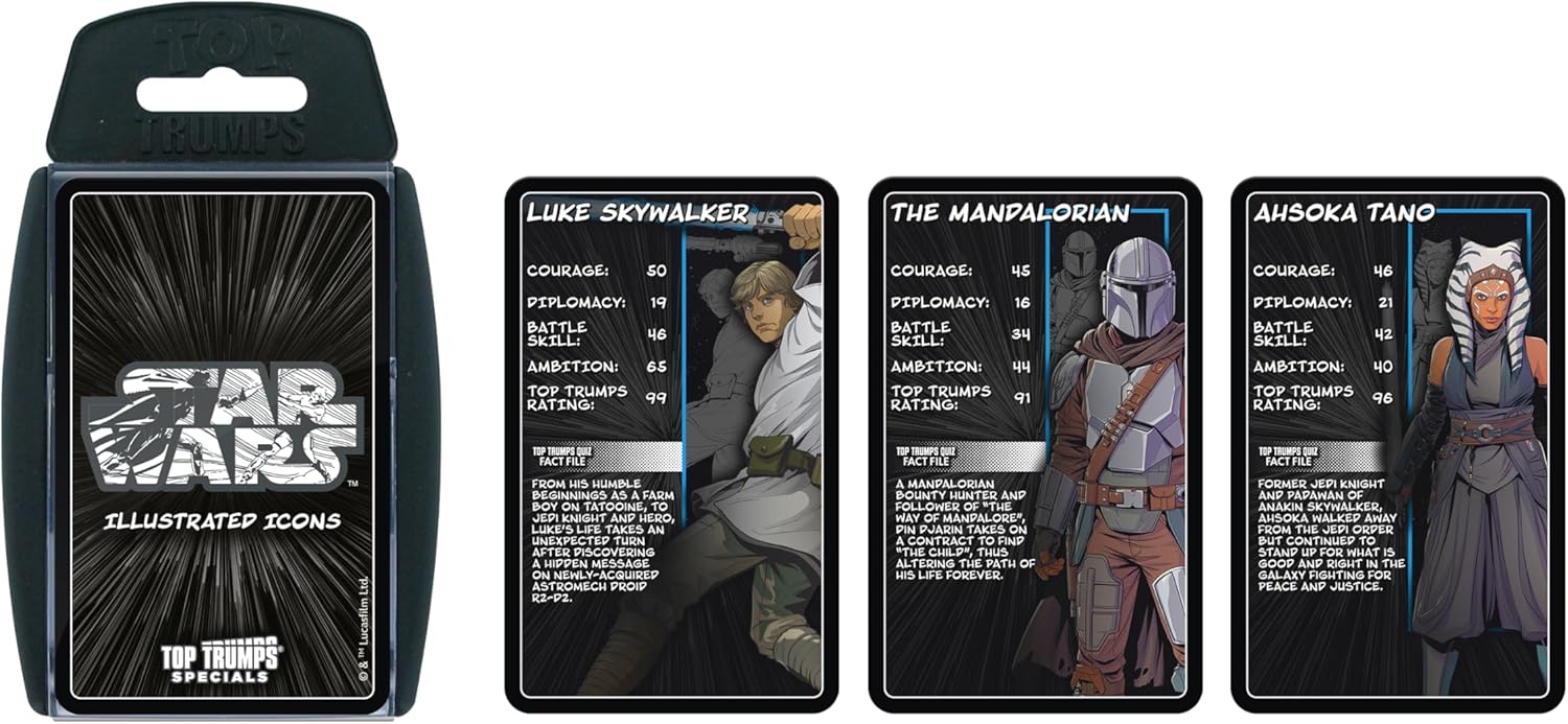 Top Trumps Star Wars Specials Illustrated Icons Educational game for 2 plus players Educational Gift and Toys for Ages 6 Plus