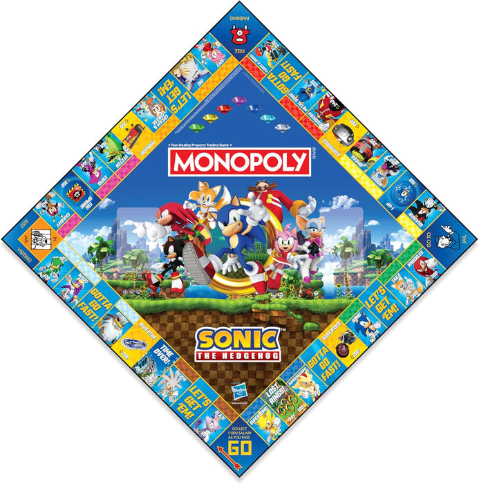 Winning Moves Sonic the Hedgehog Monopoly Board Game for 2–6 players and makes a great gift for fans aged 8 and up