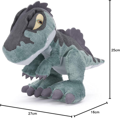 Posh Paws 49009 Jurassic World Dominion 25cm Chunky Giganotosaurus Dinosaur Soft Toy (10-Inches), Green